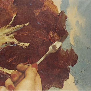 Paleta, pinzell i espàtula